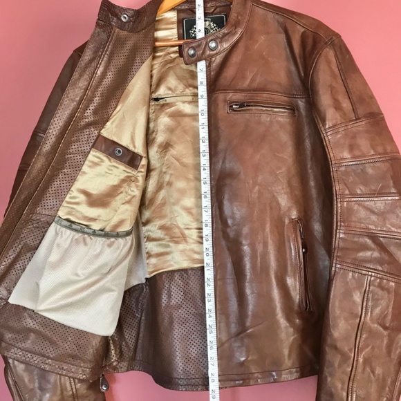 Ronin RSD Motorcycle 100% Leather Jacket Mens XL color Tobacco 2017 - Picture 13 of 16